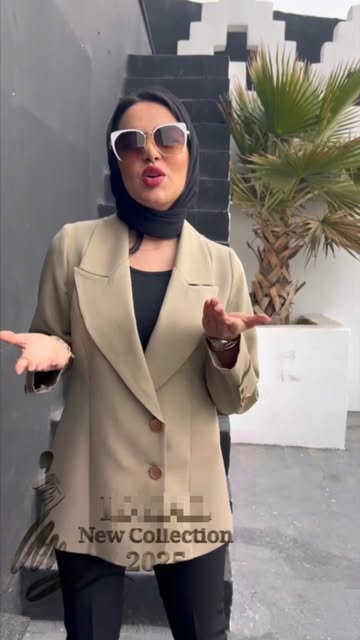 مانتو زنانه شیک مد مدل کت تک 2 دکمه کرپ مازراتی